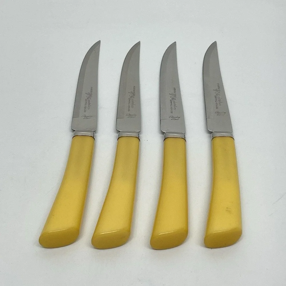Westall Richardson Forever Sharp Bakelite Handle Set Of 4 Stainless Bread Knife